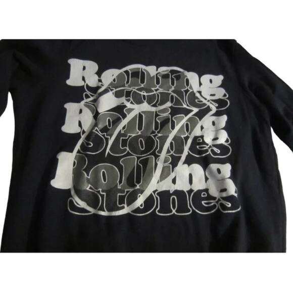 Vintage Inspired Rock Band Black Rolling Stones Graphic Sweatshirt Size M - Picture 4 of 7